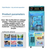Jeu d'amusement interactif de pêche à la griffe anglaise, machine à grue distributrice de prix à monnayeur, construction métallique durable, pour intérieur