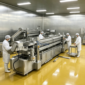 Friteuse à beignets électrique chauffante à retournement automatique, 5000 pièces par heure, pour usine <span class=keywords><strong>de</strong></span> snacks commerciale - Product Image 4