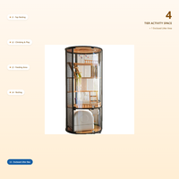 Miaozan Luxe Moderne Villa Nuageuse Panoramique Intérieure Grand Lit pour Chat Armoire pour Chat Universelle Quatre Saisons Maison pour Chat en Bois Massif