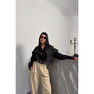 Blusa/Camisa Negra de Diseñador para Mujer - Product Image 6