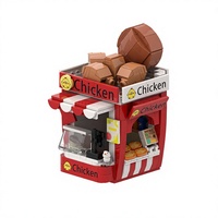 Modelo de Tienda de Pollo Frito Personalizado, Bloques de Construcción, Set de Ladrillos DIY, Regalo Promocional de Marca Corporativa, OEM ODM