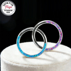 Anneaux de <span class=keywords><strong>piercing</strong></span> pour septum et <span class=keywords><strong>nez</strong></span> en titane opale Freya pour femmes, boucles d'oreilles en opale bleue, anneaux de <span class=keywords><strong>nez</strong></span> Daith, Tragus, Snug, anneaux de <span class=keywords><strong>nez</strong></span> Cow Hoop, bijoux - Product Image 2