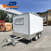 Webetter Remorque de Restauration Mobile Commerciale Carrée pour Événements, pour Popcorn, Bonbons, Sucettes Glacées et Snacks