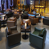 Ensemble de meubles de bar en bois massif, style minimaliste moderne, pour cafés, bars, salons de thé, bistrots, pubs, restaurants