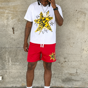 Ensemble de survêtement Y2K personnalisé avec logo sérigraphié, <span class=keywords><strong>short</strong></span> de jogging et t-shirt 2 pièces pour <span class=keywords><strong>homme</strong></span> - Product Image 1