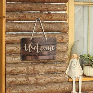 Vendita calda delle donne della fattoria porta segni di legno appeso a bordo con il nome di benvenuto dipinto a <span class=keywords><strong>mano</strong></span> <span class=keywords><strong>per</strong></span> la decorazione della casa - Product Image 5