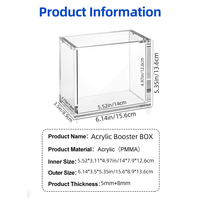 Caja Protectora Acrílica con Protección UV para Tarjetas TCG, Caja de Exhibición para Colección de Tarjetas PTCG, Caja de Almacenamiento para Regalos