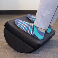 Repose-pieds de bureau réglable, pied sous le bureau, Premium, hauteur supplémentaire avec couvercle en maille