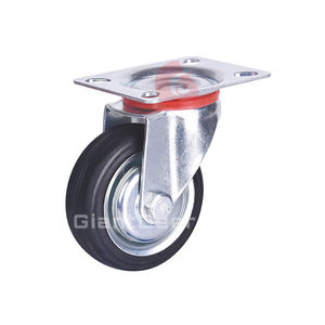3Inch 3.5Inch 4Inch 5Inch <strong>6Inch</strong> 8Inch European Style <strong>Swivel</strong> Threaded Stem Industrial Rubber <strong>Caster</strong> <strong>Wheel</strong> - Product Image 5