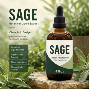 Private <b>Label</b> Sugar-Free Chia Seed High Purity Gluten Free Organic Sage Oral Liquid Drops Digestive Immune Support Wellness - Product Image 4