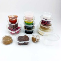 Échantillon GRATUIT – Gobelets à sauce jetables transparents de 1 oz avec couvercles, gobelets portionneurs avec couvercles, gobelets à soufflé, gobelets transparents