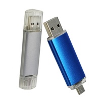 Flash Drive USB OTG Metal Baru Terlaris 8G 16G 32GB 64GB USB 2.0 Logo Laser Custom Mini Flash Drive Garansi 3 Tahun 10+