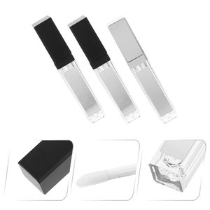 Custom Logo <b>Plastic</b> Led Light Lip Glaze Packaging Empty Container 7ml Lip Gloss Tube with <b>Mirror</b> - Product Image 1