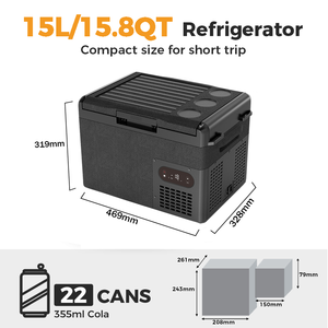 Réfrigérateur de voiture/camping-car extérieur 15L MCD15B |   Conception silencieuse, faible consommation d'énergie, maintien au frais, contrôle par application - Product Image 2