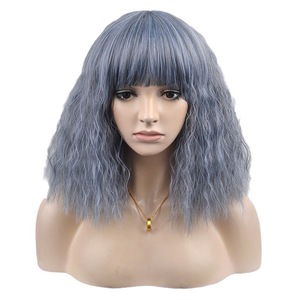 Nouvelle perruque <span class=keywords><strong>Jiafa</strong></span> Corn Curl légèrement bouclée, style européen et américain, pour femme, petite, bouclée, enveloppante, longueur épaule, effet volumineux - Product Image 5