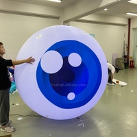 Globe oculaire de décoration gonflable géant avec lumières LED pour la décoration publicitaire