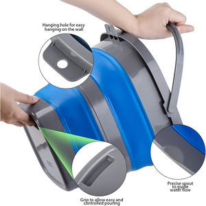 3 Pacote 1.32 Galão (5L) Dobrável PP Mop Balde Portátil Pequeno Plástico Balde De Água De Pesca para Limpeza De Praia De Areia - Product Image 5