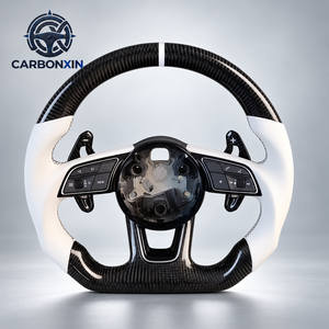 Volant sport en cuir et fibre de carbone OEM de haute qualité pour Audi A3/A4/A6 avec fonctions de chauffage et LED personnalisables - Product Image 1