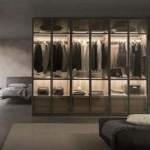 Hotel Built in Display <b>Wardrobe</b> Foshan Custom Furniture Factory Direct Supply Full Set Armoire Closet Organizer with Glass Doors - Product Image 2
