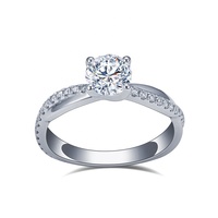 Bague en diamant de laboratoire IGI de 14 carats, taille ronde, 1 carat, bague de fiançailles en diamant de mariage