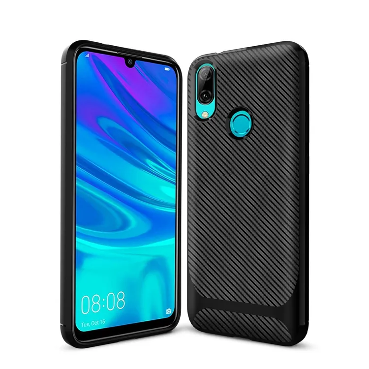 Cheap Price Carbon Fiber Rubber Mobile Cover For Huawei P Smart 2019 Case