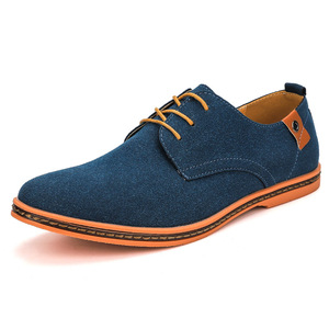 Abito da <span class=keywords><strong>uomo</strong></span> Derby uniforme Oxford <span class=keywords><strong>scarpe</strong></span> basse con lacci in microfibra pelle scamosciata formale punta rotonda da lavoro traspirante - Product Image 4
