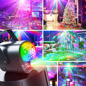 ไฟเลเซอร์ RGB LED 3-in-1 สำหรับงานปาร์ตี้ พร้อมโปรเจคเตอร์ลูกบอลดิสโก้ ควบคุมด้วยรีโมท เหมาะสำหรับงานดีเจ คลับ และงานคริสต์มาส - Product Image 3