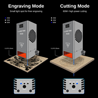 LASER TREE 60W Module de gravure laser à diode haute puissance Équipements laser Pièces de tête de coupe laser CNC en métal pour le bricolage avec assistance pneumatique