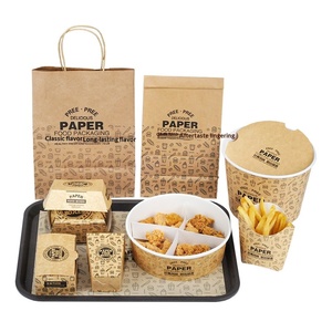 Caja de Embalaje de Papel Kraft No Plegable en Forma de Barco, Apta para Alimentos, para Hamburguesas, Papas Fritas y Pollo, Palomitas y Otros Snacks - Product Image 5