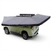 Nouvelle tente de toit rapide à ouverture rapide en forme d'éventail 360° 2026 avec éclairage LED intégré, tente de toit de voiture étanche pour camping en 4x4 et SUV