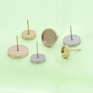Stainless Steel <b>Round</b> Earring <b>Posts</b> Thickened Welded For Earring Making DIY Jewelry Findings Rose Gold Steel Gold - Product Image 1