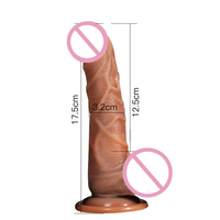 Consolador Largo y Realista con Ventosa Potente, Múltiples Tamaños, Silicona Gruesa y Venosa, Pene Grande, Juguete Sexual Impermeable para Adultos para Mujeres