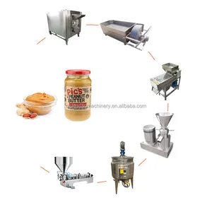 Полностью Автоматическая производственная линия арахисового масла производитель Промышленная Машина Для Производства арахисового масла