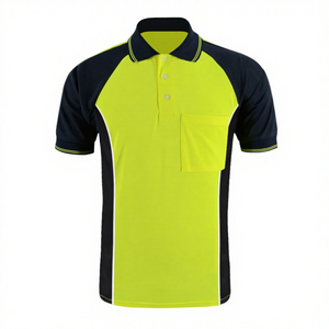 In Stock High Visibility Reflective Safety <b>Polo</b> <b>Shirts</b> CLASS 2 EN ISO 20471 Breathable Polyester Short Sleeve <b>for</b> <b>Men</b> - Product Image 4