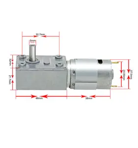 3246wg385 קטן 90w תולעת הילוך מנוע 24v dc 300 סל "ד למקדח חשמלי