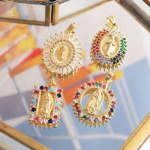 Collar <span class=keywords><strong>de</strong></span> oración <span class=keywords><strong>de</strong></span> la <span class=keywords><strong>Virgen</strong></span> María católica, amuleto <span class=keywords><strong>de</strong></span> Zirconia cúbica multicolor con diamante religioso, colgante <span class=keywords><strong>de</strong></span> Nuestra Señora <span class=keywords><strong>Guadalupe</strong></span> - Product Image 3