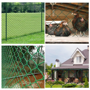 Clôture en treillis métallique galvanisé à mailles losangées pour jardin et sécurité, hauteur personnalisable, construction métallique durable - Product Image 4