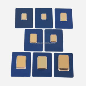 Barres <span class=keywords><strong>en</strong></span> laiton plaqué <span class=keywords><strong>or</strong></span> non magnétiques pour artisanat métallique, 2.5/5/10/15.5/20/1oz/50/100g, <span class=keywords><strong>en</strong></span> emballage blister - Product Image 1