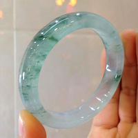 Bracelet de fleur flottant vert clair pour femme, en jade rond sculpté à la main, bijoux