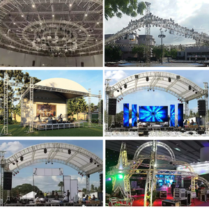 Nhà sản xuất Spigot giàn ánh sáng sân khấu hiển thị gấp loa màu đen kim loại nhôm dòng mảng DJ ánh sáng sân khấu Giàn - Product Image 4