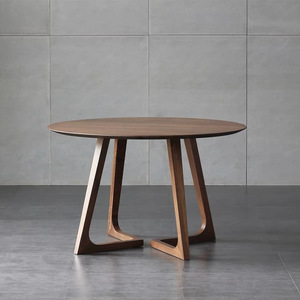 Table à manger ronde en bois massif de luxe nordique, idéale pour la maison, les loisirs, les réunions et les réceptions - Product Image 4