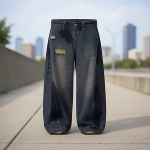 Jeans Personalizados Meraj Sports para Hombre, Talla Grande, Corte Regular, Cintura Media, con Cordón, Pierna Recta, Estilo Casual, 100% Algodón - Product Image 2