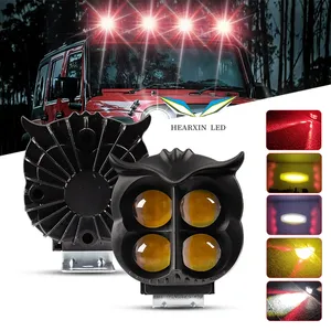 12V-85V LED lampe de travail blanc/jaune multi couleur lumière stroboscopique IP67 étanche voiture spots pour moto camion
