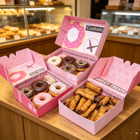 Boîte à dessert pliante blanche personnalisée avec impression intégrale, boîte d'emballage pour mochi, beignets, biscuits, éclairs, pâtisseries, qualité alimentaire