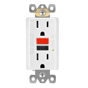 Gf15 Goedkope 125V Gfci Stopcontact Badkamer Recipiënt Circuits Instellen Stopcontact Voor Civiel Gebruik