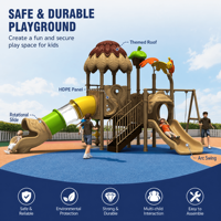 Superbe toboggan d'extérieur en plastique durable pour enfants, idéal pour 5 à 10 passagers, pour parcs sportifs et d'aventure, garantie de 3 ans
