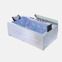 Salle de bain moderne haut de gamme Baignoire à remous à surface solide Baignoire double autoportante à remous relaxante
