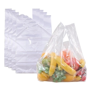 Bolsa de Plástico Biodegradable Personalizada y Económica para Supermercado, Bolsa de Compras HDPE Tipo Camiseta - Product Image 1