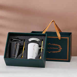 Light Luxury Ceramic Coffee Cup <b>Set</b> Mug Packaging with Foam in <b>Gift</b> Box and Bag <b>Personalized</b> <b>Gift</b> - Product Image 2