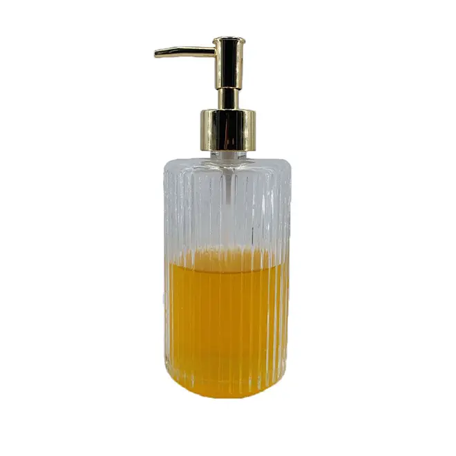 450ml klares vertikales Badezimmer verwenden Handwäsche Desinfektion mittel Flüssig seife Glasflaschen Pump Shampoo flasche